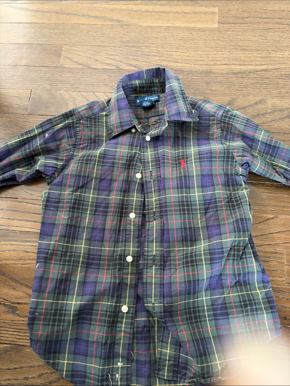 Ralph Lauren Purple & Green Plaid Button-Down Shirt